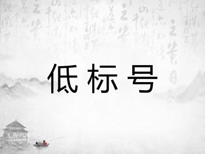 低标号