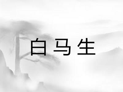 白马生