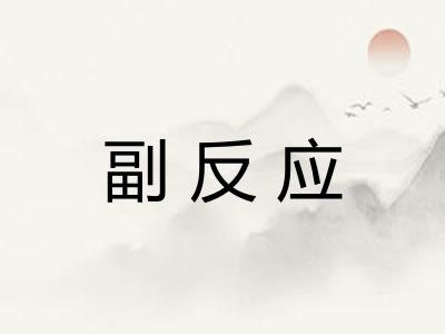 副反应 副反应