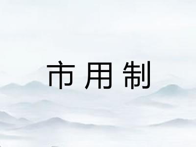 市用制