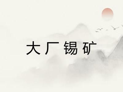 大厂锡矿