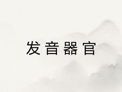 发音器官