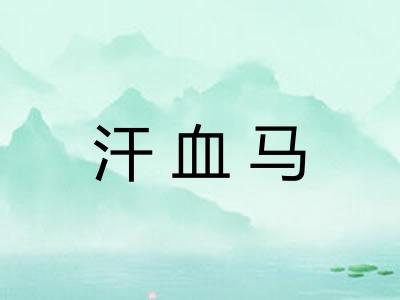 汗血马
