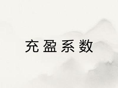 充盈系数 充盈系数