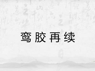 鸾胶再续
