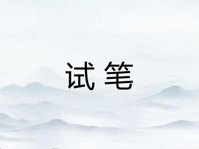 试笔