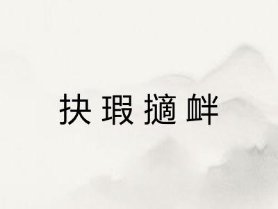 抉瑕擿衅 抉瑕擿衅