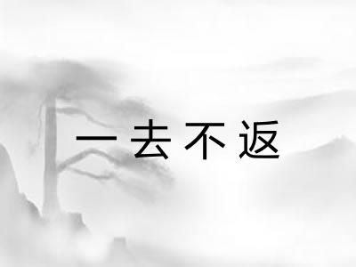 一去不返