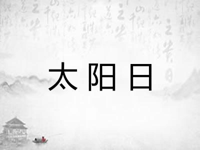 太阳日 太阳日