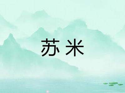 苏米 苏米
