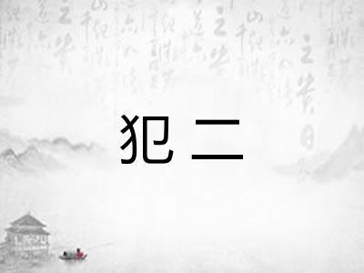 犯二