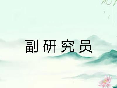 副研究员