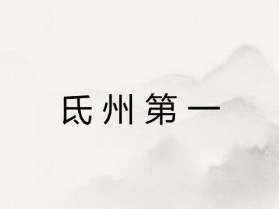 氐州第一