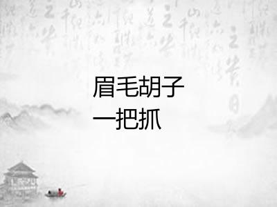 眉毛胡子一把抓 眉毛胡子一把抓