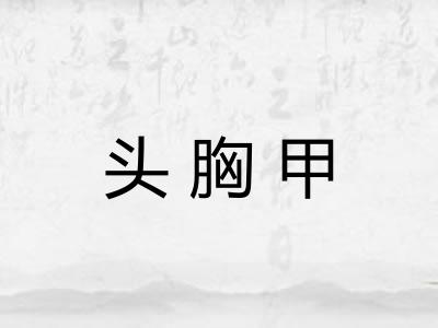 头胸甲