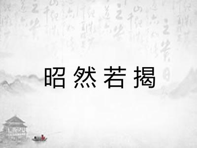 昭然若揭 昭然若揭