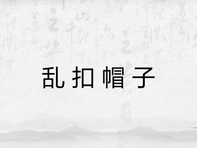 乱扣帽子 乱扣帽子