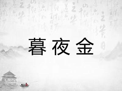 暮夜金