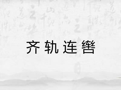 齐轨连辔