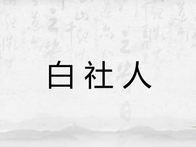 白社人