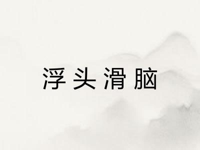 浮头滑脑 浮头滑脑