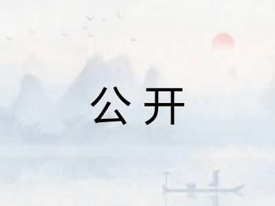 公开