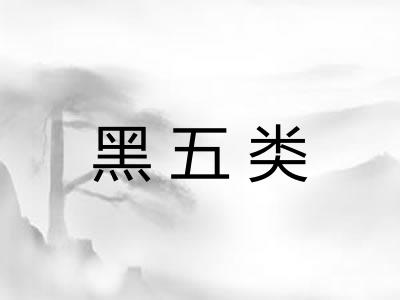 黑五类