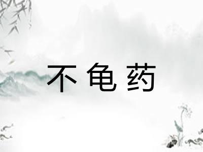 不龟药