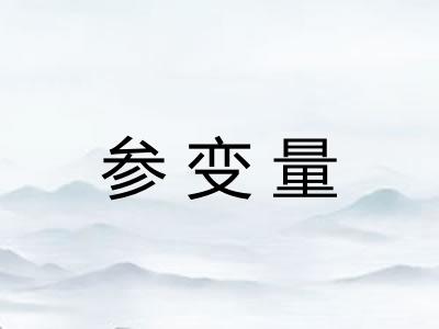 参变量 参变量