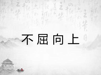 不屈向上
