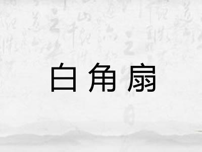 白角扇 白角扇