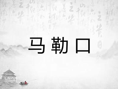 马勒口