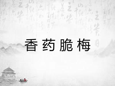 香药脆梅 香药脆梅