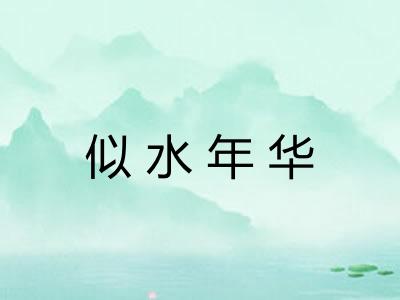 似水年华