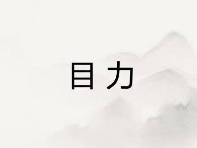 目力