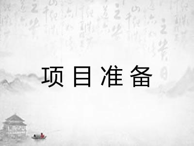 项目准备