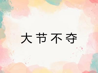 大节不夺