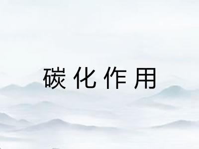 碳化作用 碳化作用