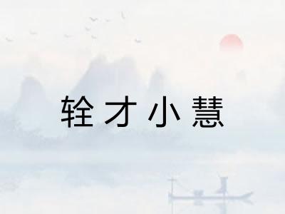 辁才小慧