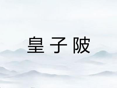 皇子陂