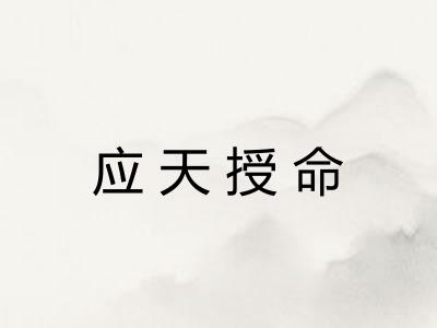 应天授命