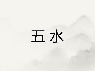 五水 五水
