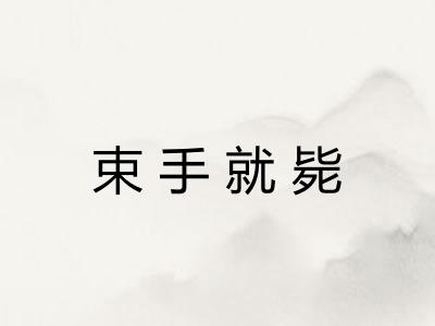 束手就毙 束手就毙