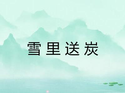 雪里送炭 雪里送炭