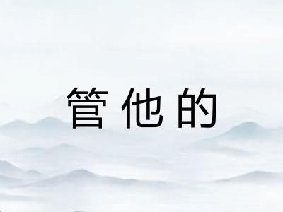 管他的