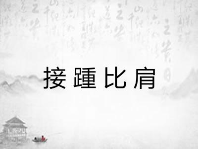 接踵比肩