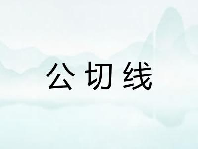 公切线