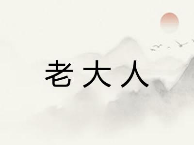 老大人 老大人