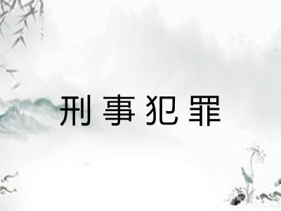 刑事犯罪