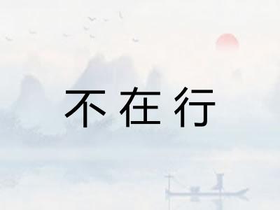 不在行